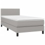 Cama box spring colchón y luces LED tela gris claro 90x200 cm de vidaXL, Camas y somieres - Ref: Foro24-3132965, Precio: 308,...