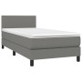 Cama box spring con colchón y LED tela gris oscuro 90x200 cm de vidaXL, Camas y somieres - Ref: Foro24-3132966, Precio: 299,0...