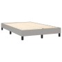 Box spring bed with fabric mattress and light gray LED 120x200 cm by vidaXL, Beds and slatted bases - Ref: Foro24-3132981, Pr...