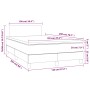 Cama box spring con colchón tela y LED gris claro 120x200 cm de vidaXL, Camas y somieres - Ref: Foro24-3132981, Precio: 388,6...