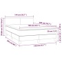 Box spring bed with fabric mattress and light gray LED 140x200 cm by vidaXL, Beds and slatted bases - Ref: Foro24-3132997, Pr...