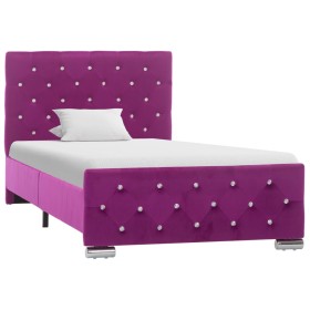 Estructura de cama de terciopelo morado 90x200 cm de vidaXL, Camas y somieres - Ref: Foro24-286817, Precio: 256,99 €, Descuen...