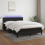 Cama box spring con colchón y LED tela negro 140x190 cm de vidaXL, Camas y somieres - Ref: Foro24-3132991, Precio: 462,91 €, ...