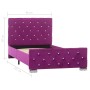 Purple velvet bed frame 90x200 cm by vidaXL, Beds and slatted bases - Ref: Foro24-286817, Price: 256,99 €, Discount: %