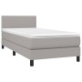 Cama box spring colchón y luces LED tela gris claro 90x200 cm de vidaXL, Camas y somieres - Ref: Foro24-3133045, Precio: 306,...