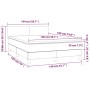 Box spring bed with fabric mattress and light gray LED 140x190 cm by vidaXL, Beds and slatted bases - Ref: Foro24-3132989, Pr...