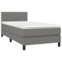 Box spring bed mattress and LED lights dark gray fabric 90x190 cm by vidaXL, Beds and slatted bases - Ref: Foro24-3133038, Pr...