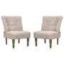 French-style armchairs, 2 units, cream-colored fabric by vidaXL, Armchairs - Ref: Foro24-240288, Price: 262,40 €, Discount: %