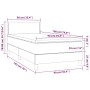 Boxspringbettmatratze und LED-Leuchten aus schwarzem Stoff 90x190 cm von vidaXL, Betten und Lattenroste - Ref: Foro24-3133039...