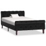 Estructura de cama de terciopelo negro 100x200 cm de vidaXL, Camas y somieres - Ref: Foro24-288551, Precio: 254,72 €, Descuen...