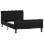 Estructura de cama de terciopelo negro 100x200 cm de vidaXL, Camas y somieres - Ref: Foro24-288551, Precio: 254,72 €, Descuen...