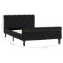 Estructura de cama de terciopelo negro 100x200 cm de vidaXL, Camas y somieres - Ref: Foro24-288551, Precio: 254,72 €, Descuen...