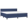 Box spring bed with mattress and LED blue fabric 200x200 cm by vidaXL, Beds and slatted bases - Ref: Foro24-3133027, Price: 6...