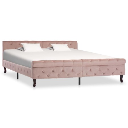 Pink velvet bed frame 180x200 cm by vidaXL, Beds and slatted bases - Ref: Foro24-288569, Price: 368,43 €, Discount: %