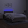 Cama box spring con colchón y LED tela gris taupe 120x200 cm de vidaXL, Camas y somieres - Ref: Foro24-3133065, Precio: 389,8...