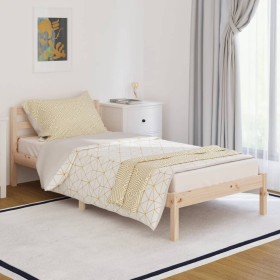 Estructura de cama de madera maciza de pino 90x200 cm de vidaXL, Camas y somieres - Ref: Foro24-810415, Precio: 74,11 €, Desc...