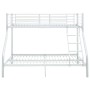 White metal bunk bed frame 140x200 cm/90x200 cm by vidaXL, Beds and slatted bases - Ref: Foro24-287903, Price: 260,16 €, Disc...