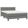 Cama box spring colchón y luces LED tela gris oscuro 140x200 cm de vidaXL, Camas y somieres - Ref: Foro24-3133078, Precio: 44...