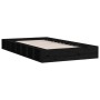 Estructura cama doble pequeña madera maciza negro 120x190 cm de vidaXL, Camas y somieres - Ref: Foro24-820710, Precio: 150,02...