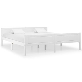 Solid white pine wood bed frame 180x200 cm by vidaXL, Beds and slatted bases - Ref: Foro24-322108, Price: 129,54 €, Discount: %