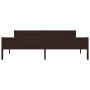 Dark brown solid pine wood bed frame 200x200 cm by vidaXL, Beds and slatted bases - Ref: Foro24-322123, Price: 180,99 €, Disc...