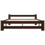 Estructura de cama madera maciza pino marrón oscuro 180x200 cm de vidaXL, Camas y somieres - Ref: Foro24-322017, Precio: 157,...