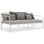 Estructura de sofá cama extraíble de metal blanco 90x200 cm de vidaXL, Camas y somieres - Ref: Foro24-324753, Precio: 154,73 ...