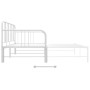 Estructura de sofá cama extraíble de metal blanco 90x200 cm de vidaXL, Camas y somieres - Ref: Foro24-324753, Precio: 154,73 ...