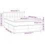 Boxspringbettmatratze und LED-Leuchten hellgrauer Stoff 140x190 cm von vidaXL, Betten und Lattenroste - Ref: Foro24-3133149, ...