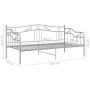 Estructura de sofá cama de metal gris 90x200 cm de vidaXL, Camas y somieres - Ref: Foro24-324763, Precio: 135,18 €, Descuento: %