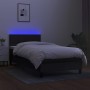 Box spring bed mattress and LED lights black fabric 100x200 cm by vidaXL, Beds and slatted bases - Ref: Foro24-3133135, Price...