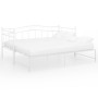 Estructura de sofá cama extraíble de metal blanco 90x200 cm de vidaXL, Camas y somieres - Ref: Foro24-324783, Precio: 205,78 ...