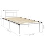 White metal bed frame 100x200 cm by vidaXL, Beds and slatted bases - Ref: Foro24-324824, Price: 65,91 €, Discount: %