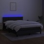 Boxspringbettmatratze und LED-Leuchten aus schwarzem Stoff 140x200 cm von vidaXL, Betten und Lattenroste - Ref: Foro24-313315...