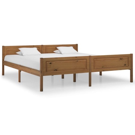 Estructura de cama madera maciza pino marrón miel 180x200 cm de vidaXL, Camas y somieres - Ref: Foro24-322115, Precio: 122,54...