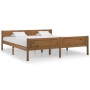 Honey brown pine solid wood bed frame 180x200 cm by vidaXL, Beds and slatted bases - Ref: Foro24-322115, Price: 110,99 €, Dis...