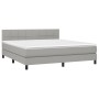 Cama box spring colchón y luces LED tela gris claro 180x200 cm de vidaXL, Camas y somieres - Ref: Foro24-3133173, Precio: 534...