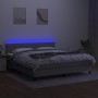 Cama box spring colchón y luces LED tela gris claro 180x200 cm de vidaXL, Camas y somieres - Ref: Foro24-3133173, Precio: 534...