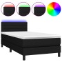 Cama box spring colchón y luces LED tela negro 100x200 cm de vidaXL, Camas y somieres - Ref: Foro24-3133215, Precio: 327,33 €...