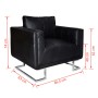 Sillón con patas cromadas cuero sintético negro de vidaXL, Sillones - Ref: Foro24-241004, Precio: 251,26 €, Descuento: %