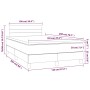 Box spring bed with fabric mattress and light gray LED 120x200 cm by vidaXL, Beds and slatted bases - Ref: Foro24-3133221, Pr...