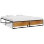 Estructura de cama de metal negra 180x200 cm de vidaXL, Camas y somieres - Ref: Foro24-324818, Precio: 121,06 €, Descuento: %