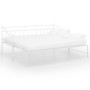 Estructura de sofá cama extraíble de metal blanco 90x200 cm de vidaXL, Camas y somieres - Ref: Foro24-324777, Precio: 192,23 ...