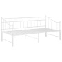 Estructura de sofá cama extraíble de metal blanco 90x200 cm de vidaXL, Camas y somieres - Ref: Foro24-324777, Precio: 192,23 ...