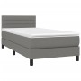 Cama box spring colchón y luces LED tela gris oscuro 80x200 cm de vidaXL, Camas y somieres - Ref: Foro24-3133190, Precio: 277...