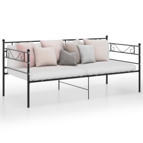 Gestell für Schlafsofa aus schwarzem Metall, 90 x 200 cm von vidaXL, Betten und Lattenroste - Ref: Foro24-324767, Preis: 126,...