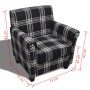 Sillón con cojín de tela negro de vidaXL, Sillones - Ref: Foro24-240977, Precio: 212,95 €, Descuento: %