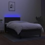 Box spring bed with LED mattress black fabric 80x200 cm by vidaXL, Beds and slatted bases - Ref: Foro24-3132951, Price: 259,6...