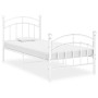 Estructura de cama de metal blanco 100x200 cm de vidaXL, Camas y somieres - Ref: Foro24-324971, Precio: 103,47 €, Descuento: %