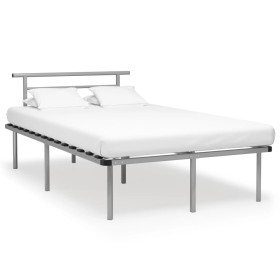 Gray metal bed frame 120x200 cm by vidaXL, Beds and slatted bases - Ref: Foro24-324828, Price: 111,20 €, Discount: %